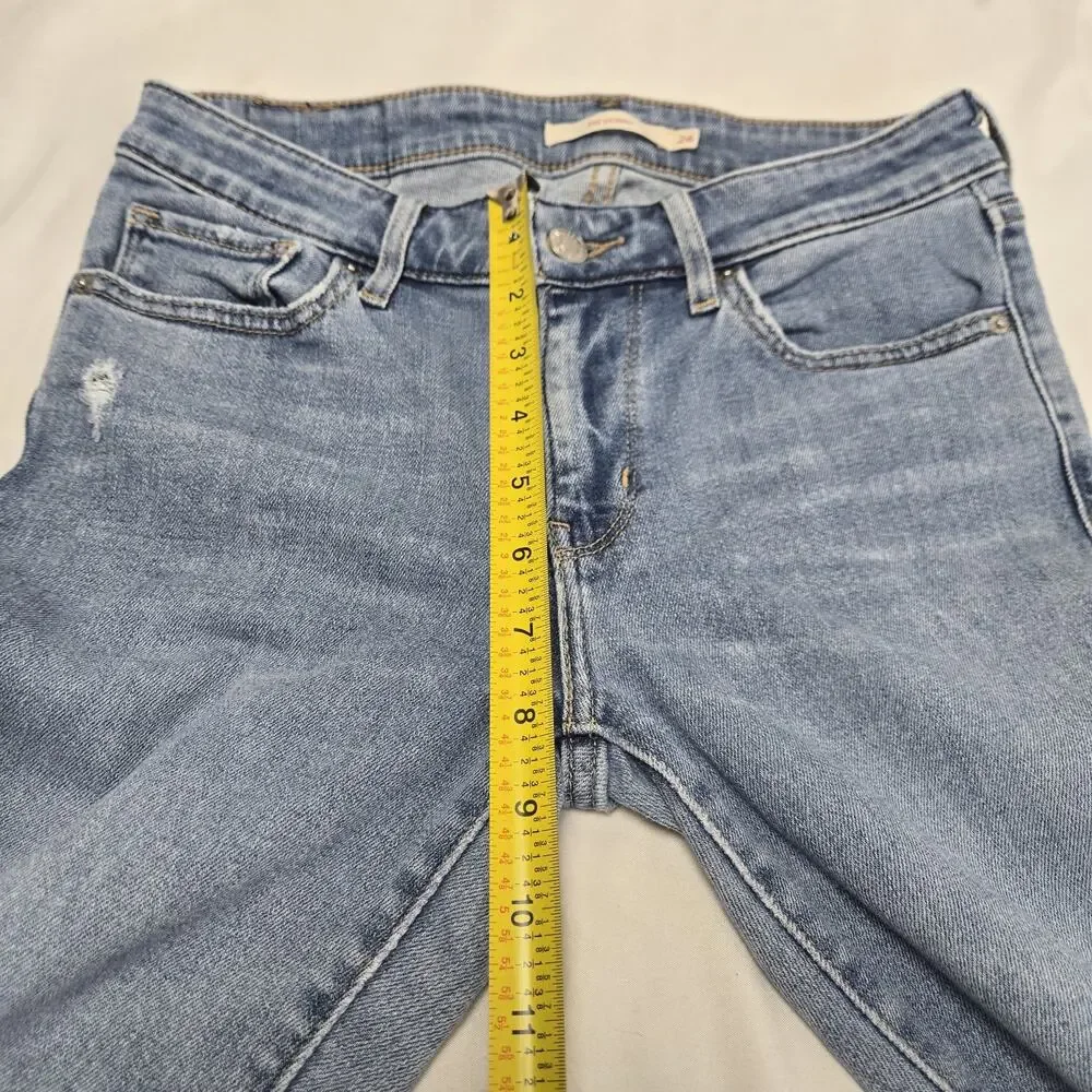 Levi's 711 Women's Skinny Jeans 26 Waist Distressed Blue